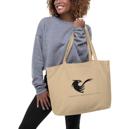 Large organic cotton tote bag